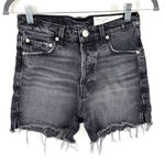 Rag and Bone Vintage Cut Off High Rise Short Size 25 Black Photo 0