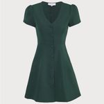 Rihoas Dark Green V Neck Button Photo 6