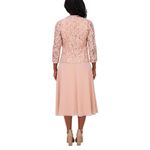 Jessica Howard Women's 3/4-Sleeve Soutache Jacket Fit & Flare Dress Blush Sz 12 Photo 3