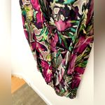 Nicole Miller Y2K Vintage Silk Wrap Floral Blouse Sz M Flowy Resort Top Tropical Photo 6