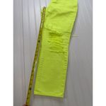 L'Agence NWT  Dtove Pipe Adele jean Neon Green High Waist Distressed Cropped 25 Photo 7