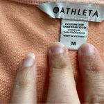 Athleta NWT  Sunrise V neck Sweatshirt Medium peachy orange color thumb holes Photo 12