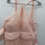Birdy Grey Kiko Mesh Halter Formal Bridesmaid Dress in Pale Blush Size L NWT Photo 3