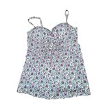 Swim For All Floral Print Swim Top Pink Size undefined Photo 2