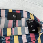 3 X 1 Rose Striped Mini Denim Skirt Size 24/XS Photo 6