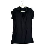 J.Crew V-Neck Shirt-Dress in Soft Gauze Black Size Small Summer 2023 Lightweight Photo 1