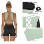 NWT MINT Medium Support Strappy Padded Sportsbra Green Photo 7