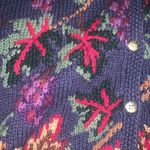 Talbots Vintage 90s  Sweater Vest Cottage Core Cardigan Floral Photo 1