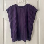 Eileen Fisher Purple Tencel Wide Rib Stretch Shirt Photo 0