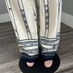 Hummingbird  Blue Print Wide Leg Palazzo Pants MEDIUM Elastic Multi Color NWT #65 Photo 2