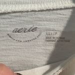 Aerie  White Crewneck Long Sleeve Top- Size X Small Photo 3