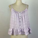 Free People Beach Purple Ruffle Babydoll Tank Photo 0