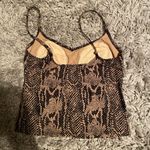 vintage snakeskin swim tank top Brown Size 12 Photo 3