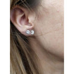 Boutique 14k White Gold Filled Pac-Man Mismatch Earrings Photo 6