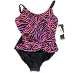 MiracleSuit New! Wild Life Print Lisa Zebra Print High Neck One Piece Photo 2