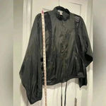 Forever 21  Women Black Mesh Lightweight Zip Front High Neck Track Jacket Size S Photo 9