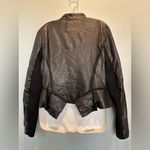  100% Leather Black Moto Jacket hook closure Hinge Size 1 Photo 2