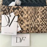 Diane Von Furstenberg  DVF Snakeskin Envelope Clutch Bag in Coral & Beige NEW Photo 3