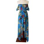 Privy  Smocked High Low Off shoulder Floral Dress Photo 5