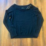 Ralph Lauren  Large Black Crew Neck Sweater with Classic Design Buckle Detail Photo 0
