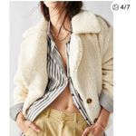 Free People Sz S Joplin Cozy Warm Teddy Ivory Winter Faux Sherpa Jacket Rtl $198 Photo 3
