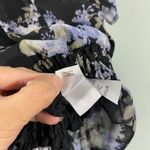 Great Jones Rent The Runway Black Floral Crinkle Chiffon Blouse Size XS Photo 6