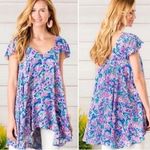 Matilda Jane Adventure Begins In The Maze Top Size Small Floral V Neck Trapeze Photo 3