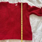 LA Hearts Fall Essential:  Red Knit Cropped Sweater Photo 4