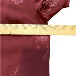 WAYF Burgundy V Neck Floral
Embroidery Bell Sleeve Shift Dress size small Photo 4