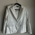 Shop Priceless Dazzling White Sequin Blazer Photo 1