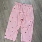 basic editions  classic fit Embroidered  capri pants Size M Elastic waist Photo 5
