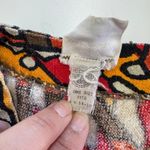 Robert Bruce Vest Top Womens One Size Red Tribal Geometric Print‎ Vintage Photo 3