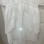 SheIn  Tiered Skirt Floral Eyelet Dress in White Photo 2