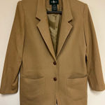 Hunt Club  oversized blazer, brown,  padded shoulders, 100% wool, 10T Photo 0