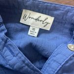 Wonderly  Blue‎ Cotton Blend Button up womens Henley Top size xlarge Photo 4
