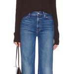 NWT Mother Superior Hustler Roller Heel Cuff Fray Jeans It's A Small World Sz 25 Photo 1