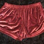 Brandy Melville Rare burgundy red velvet shorts Photo 0