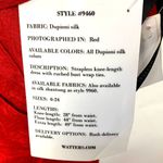 Watters & Watters Red Silk Midi Bridesmaid Dress 10 Strapless/Convertible Pleat Photo 14