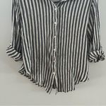 Jane and Delancey  Blouse,Striped Size Large. Roll up sleeve button option! Photo 3
