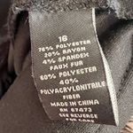 Dress Barn  Black Fur Trim Dress Holidays Festive Christmas Party Y2K Glam Sz 16 Photo 3