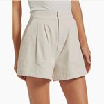 Joie NWT  Pleated High Rise Short In Color Rainy Day Cotton / Linen Blend Photo 0