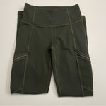 Athleta Leggings Cargo Full Length Zippered Pockets Athletic Army Green Brown Photo 1