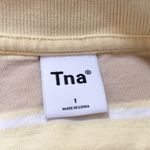 Tna Knight Striped Short Sleeve Polo Dress Yellow Size XS Photo 2