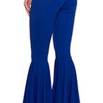 Royal Blue NWOT Fitted High Rise Stretch Flared Women's Pants Size M Photo 2