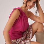 Anthropologie Pink One Shoulder Top Photo 0