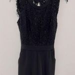 Bebe  Jumpsuit Black Lace Sleeveless Top Size 0 EUC Photo 0