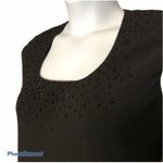 Jones Wear Vintage Black Formal Dress Size 10 – Gem-Embellished Floor-Length Photo 2