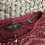 Ted Baker Catrina Metallic Stripe
Fitted Tee In Oxblood Photo 6