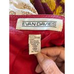 Vintage Evan Davies Leather Skirt 8 Red Pencil Zipper Knee Length Chic Photo 2