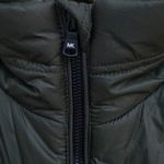 Michael Kors womens army green faux fur quilted vest size S Photo 2